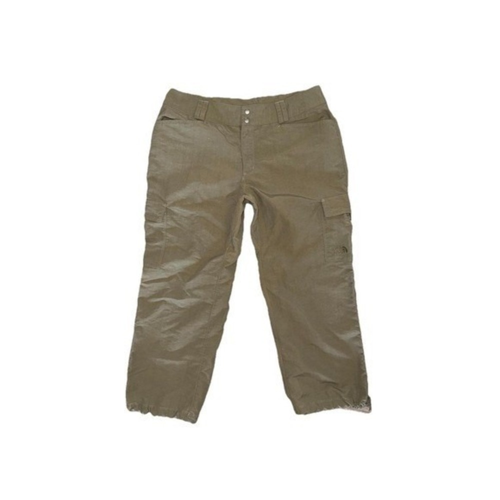 The NORTH FACE Nylon Cargo Drawstring Cropped Khaki Pants Womens Size 10
